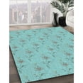 thumbnail image 3 of Ahgly Company Machine Washable Indoor Round Transitional Seafoam Green Area Rugs, 4' Round, 3 of 7