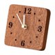 thumbnail image 3 of Reloj de mesa pequeño decorativo de madera con soporte, minimalista, cuadrado. Nogal negro, 3 of 9