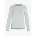 thumbnail image 4 of Free Assembly Women's Crewneck T-Shirt with Long Sleeves, Sizes XS-XXXL, 4 of 5