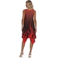 thumbnail image 3 of FUIALDOLG Fire Flame Summer Dress for Womens Sleeveless Round Neck Swing Sleeveless Sundresses Flowy Pleated Asymmetric Dress for Cocktail Party,XL, 3 of 8