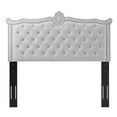 thumbnail image 3 of Headboard, Full Queen Size, Velvet, Light Grey Gray, Modern Contemporary Urban Design, Bedroom Master Guest Suite, 3 of 10