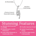 thumbnail image 3 of Cate & Chloe McKenna 18k White Gold Plated Pendant Necklace with Swarovski Crystals Gift for Women, 3 of 7
