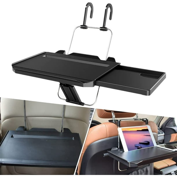 2 in 1 Car Steering Wheel Tray,Laptop Steering Wheel Desk,Back Seat  Headrest Tray Auto Steering Wheel Desk Tray for Eating Food Drink and  Writing Laptop Work 