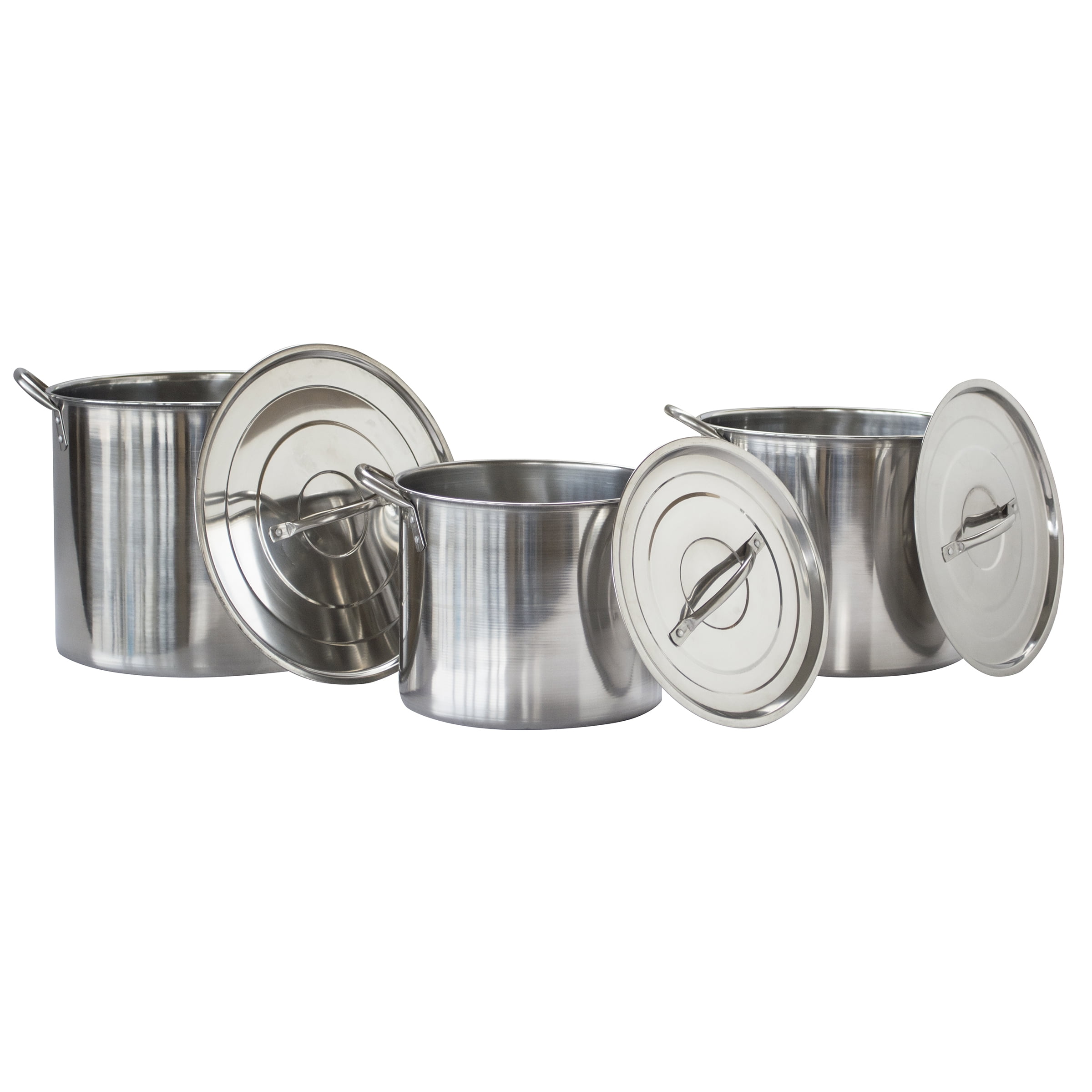 AmeriHome 6 Piece Stainless Steel Stock Pot Set