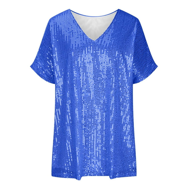 Sexy Solid Sequins V Neck Tops Sexy Solid Sequins V Neck Tops