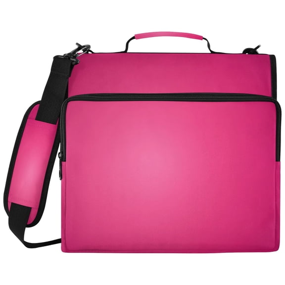 ALAZA Zipper Binder Gradient Deep Pink Pattern 2 inch 3 Ring 500 Sheet Capacity Trapper Keeper File Folder Organizer Bag