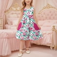 thumbnail image 5 of Edvintorg Floral Dress for Girls Summer Casual Loose Stretchy A Line Dresses Cute Crewneck Sleeveless Tank Sundresses with Pocket Beach Vacation Clothes 3-14 Years, 5 of 7