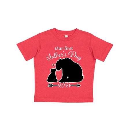 

Inktastic Bears Our First Father s Day 2021 - Bear Silhouette Gift Toddler Boy or Toddler Girl T-Shirt
