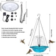 thumbnail image 5 of Solar Bird Bath Fountain, Outdoor Hanging Cascade Bird Bath with Solar Powered Pump Bowl with Nozzles, Attracting Wild Birds Hummingbirds Shower for Garden, Patio, 5 of 5