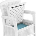 thumbnail image 3 of Suncast Éléments BMCC1800W Résine Chaise Club Design en Osier avec Rangement, Blanc, 3 of 5