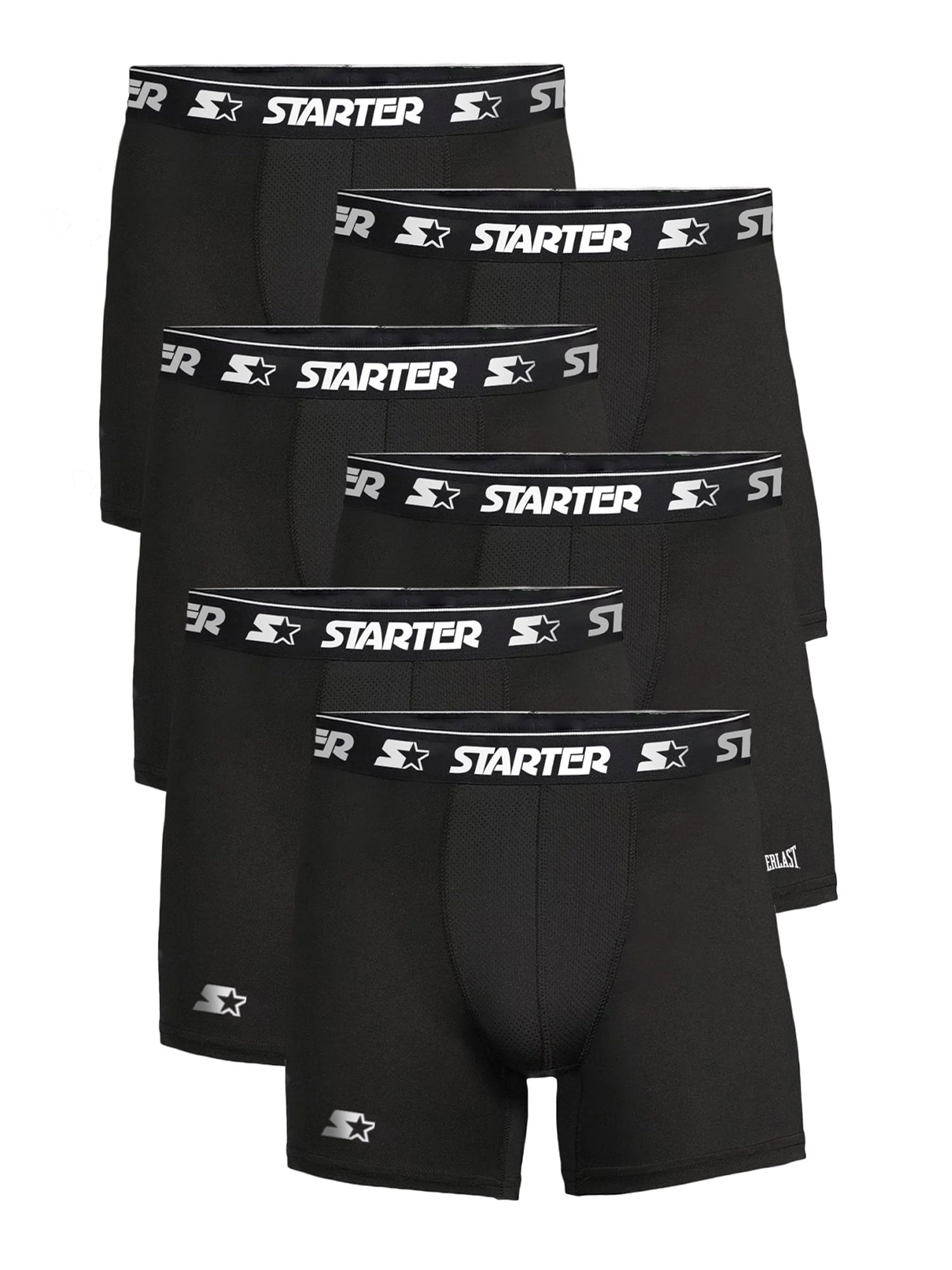 (2 pack) Starter Men’s and Big Men’s Active Performance Boxer Briefs, 6-Pack, Sizes S-5X