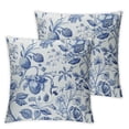 thumbnail image 2 of Nawypu Chinoiserie Throw Pillow Covers  Set of 2 Blue and White Porcelain Floral Decorative Pillow Cases Cushion Covers for Sofa Couch Car Bedroom Home Decor, 2 of 6