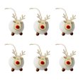 thumbnail image 4 of Christmas Reindeer Ornaments Set, 6PCS Fabric Reindeer Doll Pendants For Christmas Tree Decorations, Cute Holiday Hanging Accessories For Fireplace, Window, Party And Home Décor, 4 of 8