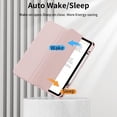 thumbnail image 5 of Soft TPU Tri-Fold Flip Cover for iPad Air 13" M2/M3/M4 / iPad Pro 12.9" 4/5/6 Gen, Slim Smart Case with Apple Pencil Slot Auto Sleep Wake, Pink, 5 of 7