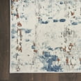 thumbnail image 2 of 4' X 6' Beige and Blue Abstract Power Loom Area Rug, 2 of 11