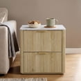 thumbnail image 2 of Furniture of America Zerik Modern Wood 2-Drawer Nightstand, Natural, 2 of 18