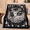 thumbnail image 3 of Christmas DIY Coloring Throw Blanket, Flannel Xmas Pattern Blanket for Kids Adults Home Decor, 3 of 7