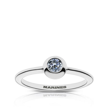 US Marines Sapphire Ring In Sterling Silver Design by BIXLER