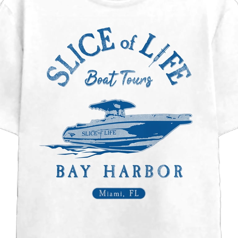Dexter Slice Of Life Boat Tours Adult White Crew Neck Short Sleeve