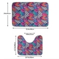thumbnail image 3 of Honeii Tropical Leaves Pattern Bathroom Anti-Skid Pad Bathroom Mat Vintage Seamless Pattern Not-Slip Toilet Rug Set, 3 of 6