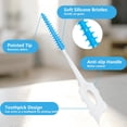 thumbnail image 5 of ACDANC 220 Pieces Soft Dental Floss Picks, Blue Silicone Interdental Brushes Braces Brush with Case Toothpicks Brush Between Teeth for Teeth Cleaning Portable Storage Box for Oral Care, 5 of 7