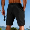 thumbnail image 4 of LNZGNM Mens Sweat Shorts Drawstring Elastic Waist Sports Shorts Casual Lightweight Breathable Short Pants Hiking Shorts with Pockets,Black XL, 4 of 8