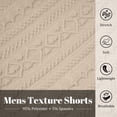 thumbnail image 5 of FEDTOSING Mens Textured Shorts 7" Casual Elastic Waist Drawstring Beach Summer Stretch Short with Pockets, 5 of 7