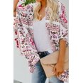 thumbnail image 4 of Women's White Floral Kimono Cardigan Open Front Cover Up, 4 of 7