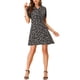 thumbnail image 2 of INSPIRE CHIC Vestido Mini de Chifón con Volantes y Mangas Abullonadas para Mujer en Negro S, 2 of 6
