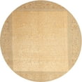 thumbnail image 1 of Ahgly Company Machine Washable Indoor Round Contemporary Chrome Gold Yellow Area Rugs, 6' Round, 1 of 7