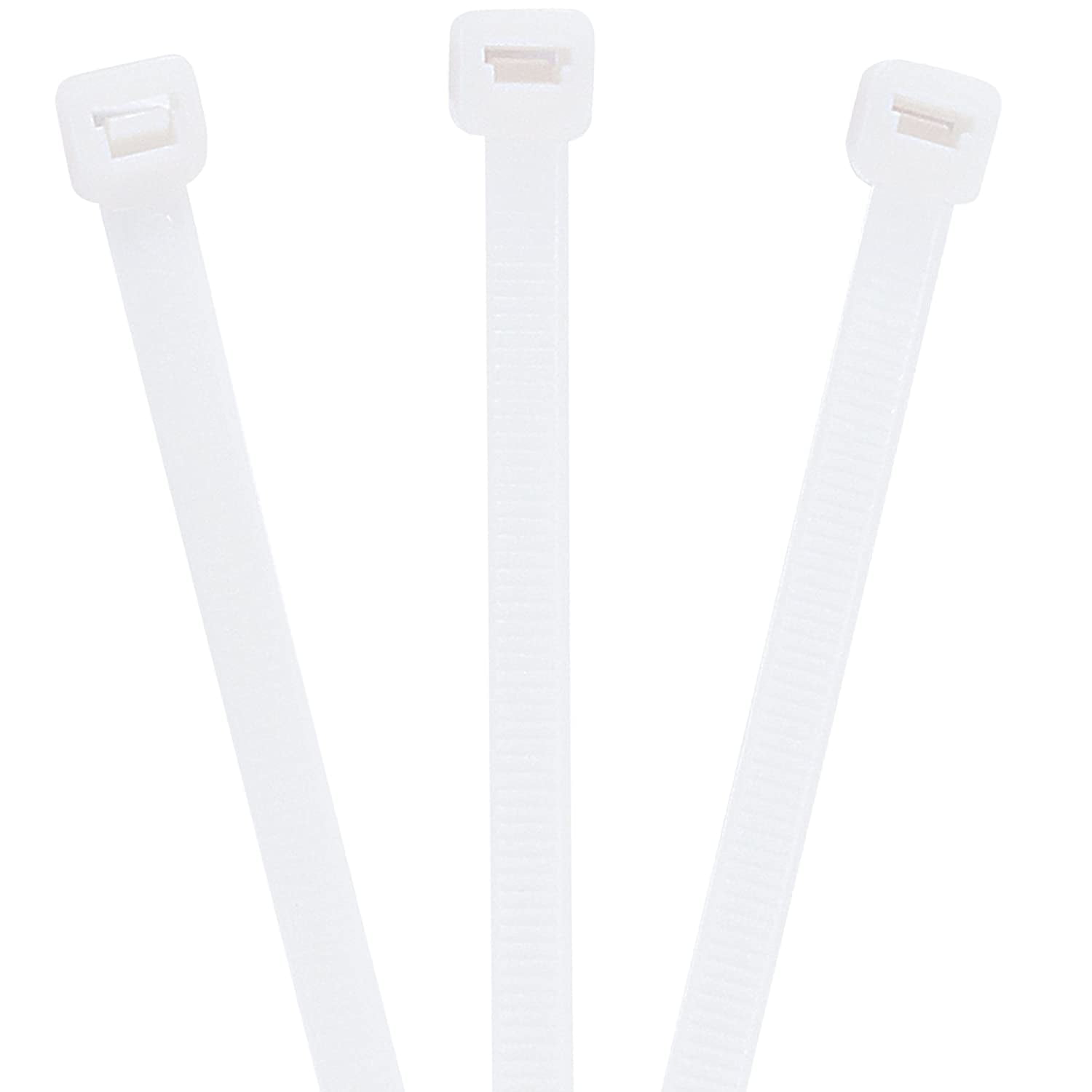 Tamper-Proof 1000/Case Natural Nylon 15" 50# Cable Ties 
