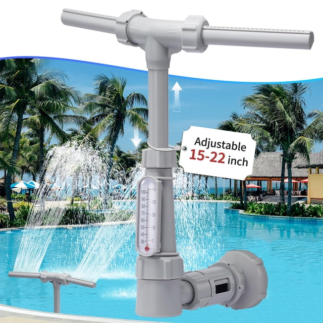 Fuente para Piscina KLLEYNA de Doble Rociador para Piscinas Enterradas y Elevadas