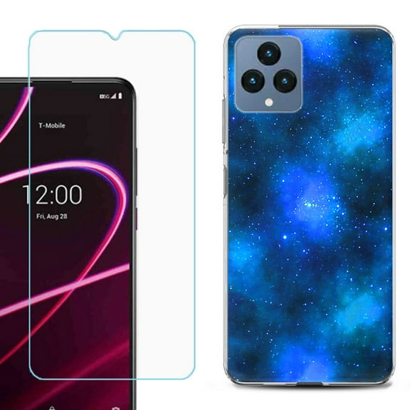 OneToughShield ® for T-Mobile Revvl 6x 5G Shockproof Phone Case, with Tempered Glass Screen Protector - Cosmos/Stars