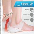 thumbnail image 1 of 1 Pair Concealed Footbed Enhancers Invisible Height Increase Silicone Insoles Pads, 1 of 2