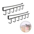 thumbnail image 1 of 4Pcs Wine Glasses Storage Hook Mutifunctional Kitchen Utensil Without Drilling Rack Scarf Hanging Hook Rack Holder Under Cabinet Closet, 1 of 6