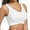 D694/White, variant on Womens Bras Women's Front Side Buckle Lace Edge No Underwire Movement Seamless Gathering Adjustment Yoga Sleep Large Bra Comfy