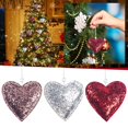 Christmas Decoration Supplies Fabric Sequins Heart Pendant Christmas