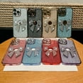 thumbnail image 7 of for iPhone 12 Pro Max Case Women Cute Bowknot Glitter Rhinestone Bling Plating Bumper Luxury Women Girl Phone Case,[Camera Lens Protection] Shine Diamond Case for iPhone 12 Pro Max Cover, Silver, 7 of 7