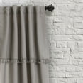 thumbnail image 2 of Lush Decor Ivy Tassel 95" x 40" Solid Neutral 90% , 10% Linen 3" Rod Pocket Pair Window Panel, 2 of 11
