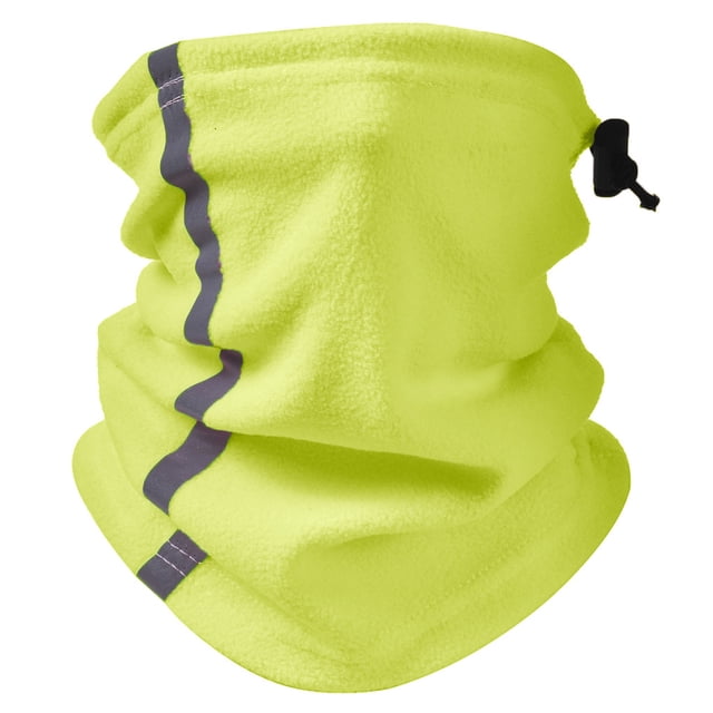 TFixol Chauffe-Nuque en Polaire Vert Fluorescent pour Sports Extérieurs - Cyclisme, Randonnée, Ski, Planche à Neige - Léger et Chaud