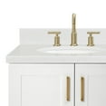 thumbnail image 5 of Ariel Taylor 42 In. Left Offset Oval Sink Bathroom Vanity With Carrara White Quartz Countertop 1.5 Edge In White, 5 of 11