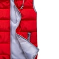 thumbnail image 4 of Fshiont Women's Puffer Vest Zip Up Quilted Padded Winter Hooded Vest Warm Jacket Outerwear Vest Red L, 4 of 5