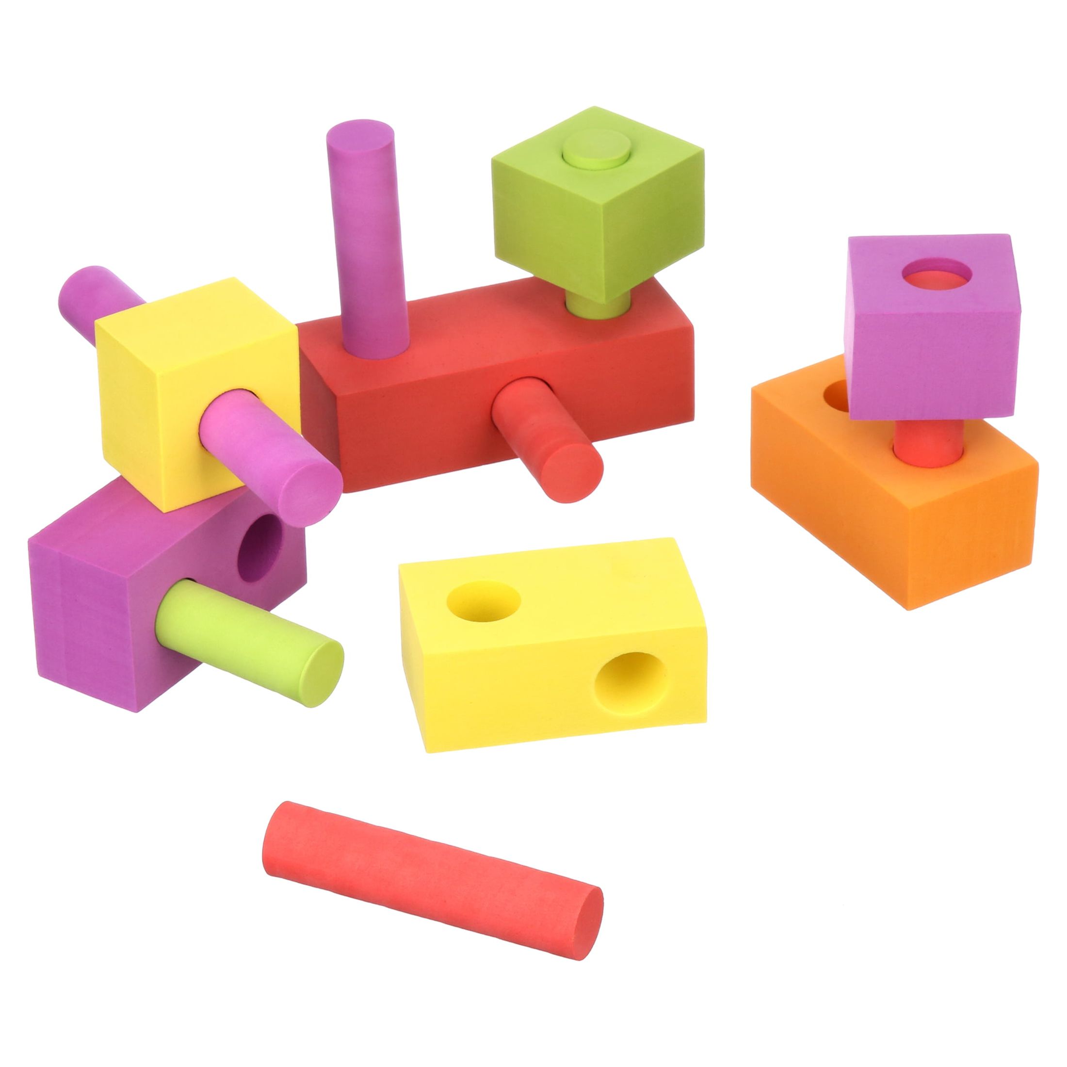 Spark. Create. Imagine. Foam Peg Building Blocks, 100 Pieces, Age 3 ...