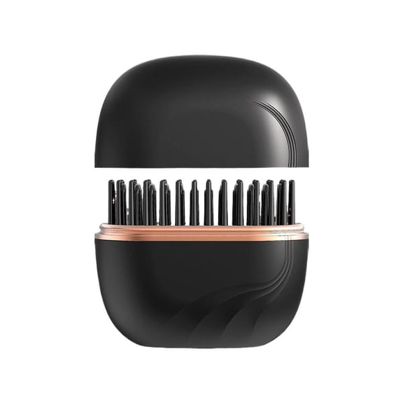 Mini Cordless Hair Straightener Comb, Rechargeable Portable Thermal Styling Brush with 3 Heat Levels & Type-C Charging for Travel & On-the-Go