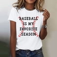 thumbnail image 2 of Ruyang Baseball Shirt Women Letter Baseball Print Funny Baseball Graphic Shirts Mama Letter Print Short Sleeve Tee Tops, 2 of 4