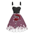 thumbnail image 4 of Krdevn Décoration de Noël, Robe Formelle Élégante avec Col et Imprimé Verre à Vin, 4 of 4