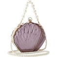 thumbnail image 2 of Fairy Shell Purse for Women Eveing Bag Clear Handbag Chic Bright Pearl Purse Party Clutch Shoulder Bag, 2 of 8