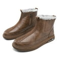 thumbnail image 2 of NOKIO Men'S Padded Anti-Skid Winter Boots Men's Winter Leather Plus Velvet Warm Thickened Cotton Boots Fashionable Zipper Snow Boots Men'S Snowproof Insulated Shoes, 2 of 5