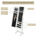 thumbnail image 6 of Costway Mirrored Jewelry Cabinet Mirror Organizer Storage Ring Stand, 6 of 9