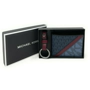 Michael Kors Men's Logo Slim Billfold Wallet With Key Fob Box Set, Admiral Blue